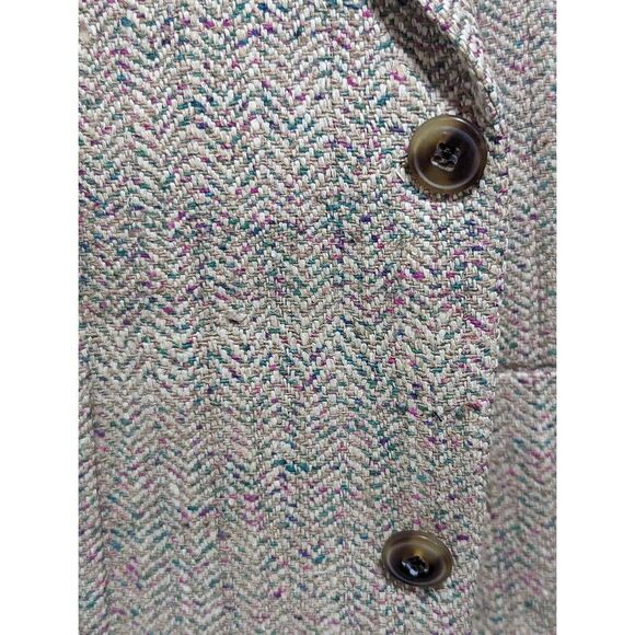 Colours by Alexander Julian Men's Tan Vintage Silk Tweed Jacket Size 41L - Picture 4 of 6